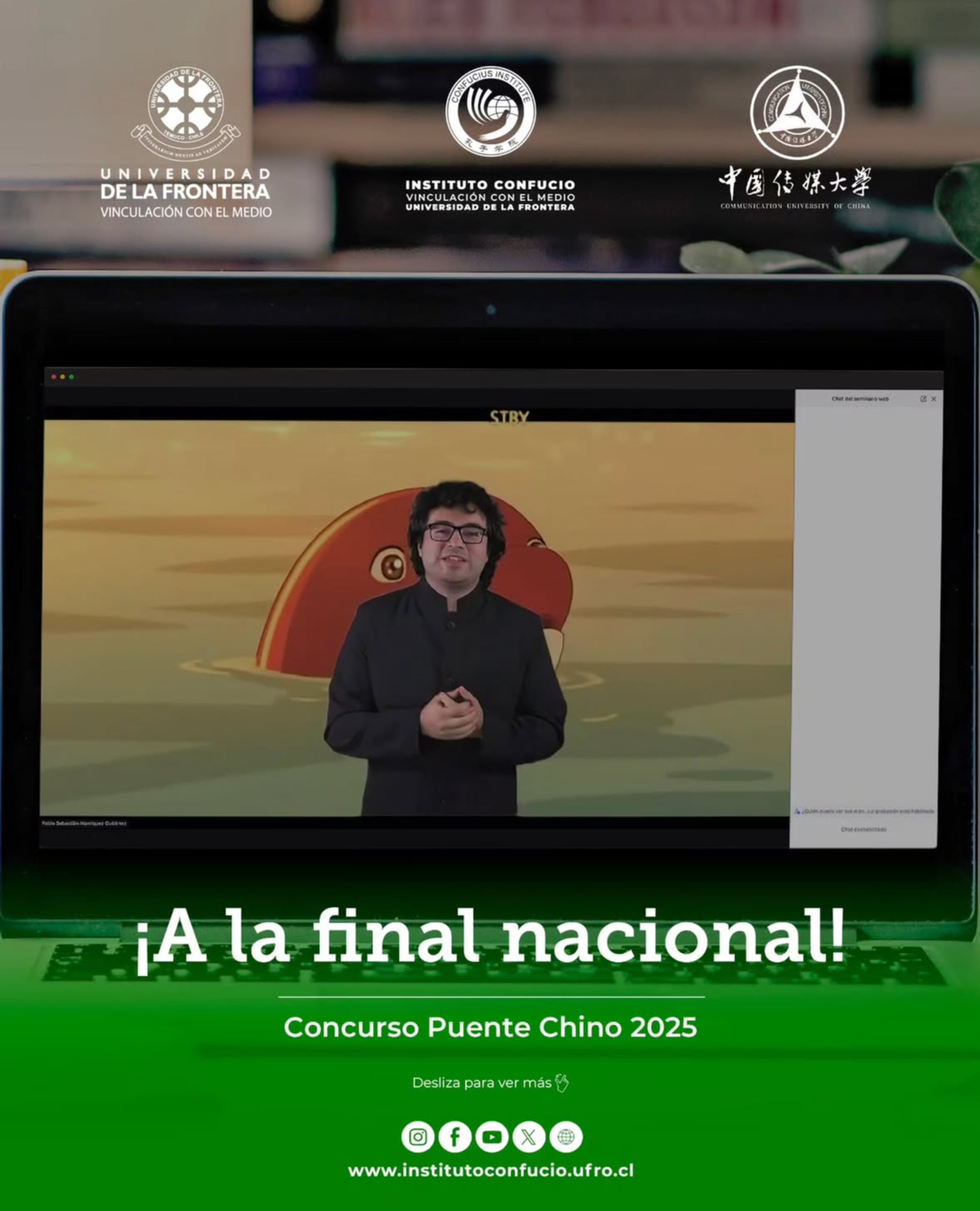 Pablo Manríquez clasifica a la Final Nacional del Concurso Puente Chino
